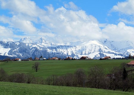 SUIZA 7. (FRIBURGO) EN ESTA REGION SE PRODUCE EL GRUYERE EL QUESO MAS CONOCIDO DE SUIZA