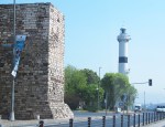 TURQUIA 11. (ESTAMBUL-MARMARA) LAS MURALLAS DE CONSTANTINOPLA Y EL FARO SOBRE EL MAR DE MARMARA