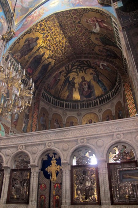 GEORGIA 63. (TIFLIS-LA CATEDRAL SIONI) PARTE DE LAS PINTURAS MURALES, SON DEL RUSO KNYAZ GRIGORY GAGARINE