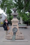 GEORGIA 90. (TIFLIS-ERIVANSKA PLAZA) ESTATUA A ALEKSANDRE SERGUEYEVICH PUSHKIN EL POETA Y NOVELISTA RUSO, ADORO ESTA CIUDAD