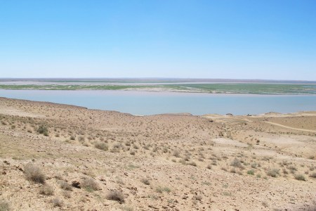 UZBEKISTAN 142 (EL DESIERTO DE KYZYL KUN) VISTA DE RIO AMU DARYA