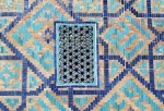 UZBEKISTAN 258 (SAMARCANDA) MADRAZA TILLYA KARI, DETALLE DE UNA CELOSIA