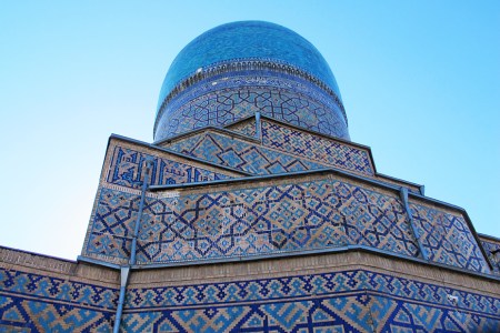 UZBEKISTAN 260 (SAMARCANDA) MADRAZA TILLYA KARI, DETALLE DE LA CUPULA