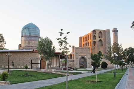 UZBEKISTAN 288 (SAMARCANDA) LA MEZQUITA BIBI-KHANYM, PLANO DEL CONJUNTO