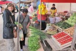 KIRGUISTAN 213 (EL LAGO ISSYK KUL) LA CIUDAD DE BALYKCHY, EN EL MERCADO, LAS VERDURAS SON DE EXCELENTE CALIDAD