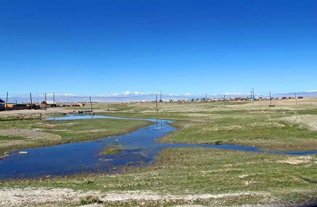 SIBERIA. 1° ENTRADA 57. (KOSH-AGACH) VISTA GENERAL DEL POBLAD0