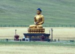 MONGOLIA 446 (HACIA EL MONASTERIO DE AMARBAYASGALANT) UNA GRAN ESTUA DE BUDA