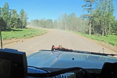 SIBERIA 2°, 119 (P0R EL KRAI DE KRASNOYARSK) CUANDO DEJAMOS EL BARRO NOS ENCONTRAMOS CON EL POLVO