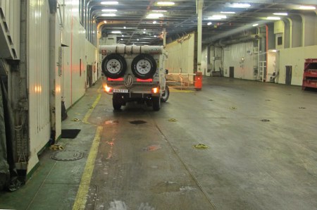 EL BALTICO 1 ( DE LETONIA A ALEMANIA) EN EL PUERTO DE VENTSPILS, DENTRO DEL BARCO BUSCANDO EL SITIO QUE NOS HAN ASIGNADO