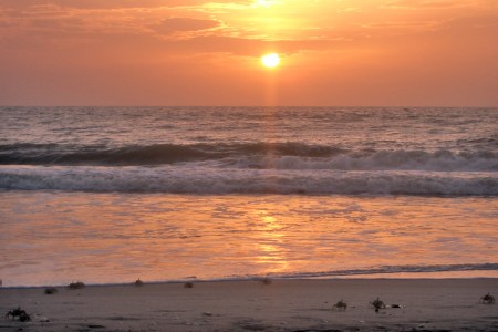 SENEGAL 20 (LA LANGUE DE BARBARIE) ATARDECER EN LA PARTE ATLANTICA DEL ISTMO