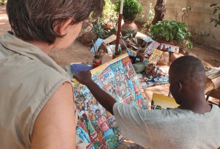 BURKIINA FASO 13 (UAGADUGU) PINTOR DE ESTILO NAIF