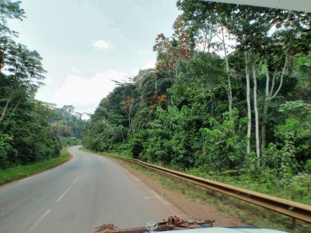 CAMERUN 146. EL VOLCAN MONTE CAMERUN. A LA SALIDA DE DUALA COJEMOS LA PERFECTA CARRETERA N-3 DIRECCCION LA COSTA